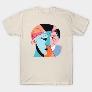 Picasso Style Two-Face Man T-Shirt